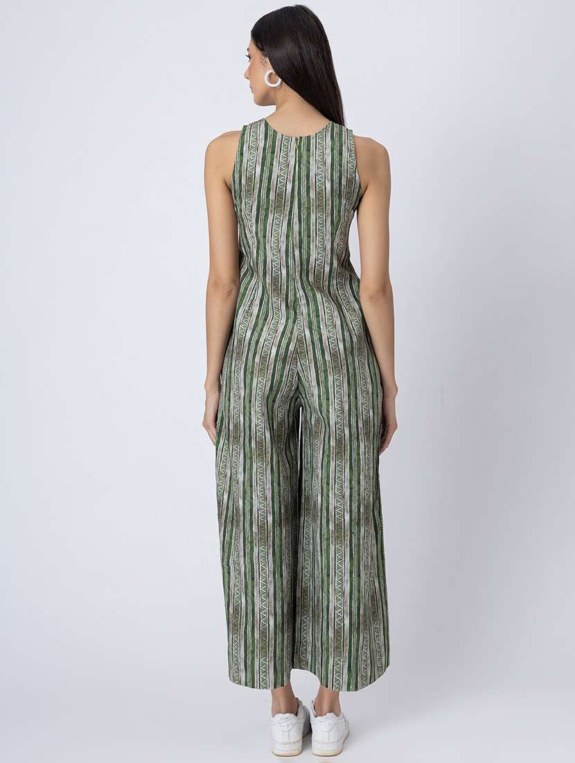 women printed sleeveless jumpsuit - 21645494 -  Standard Image - 3