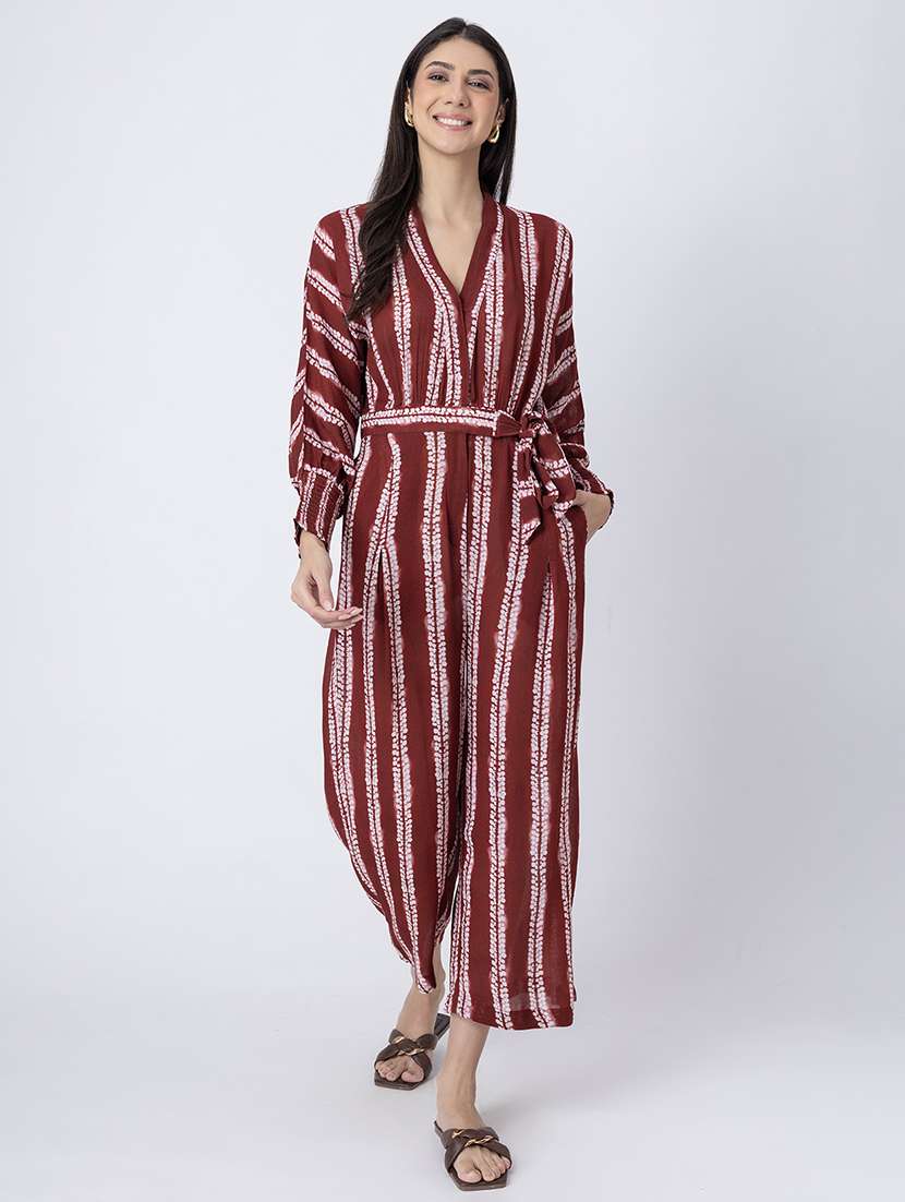 women printed full length jumpsuit