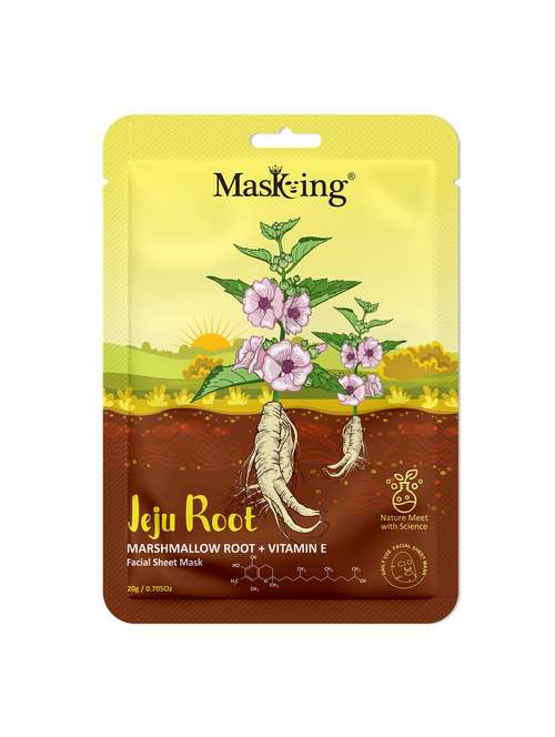 masking marshmallow root + vitamin c jeju facial sheet mask for skin hydration (pack of 1) - 21645523 - Standard Image - 0