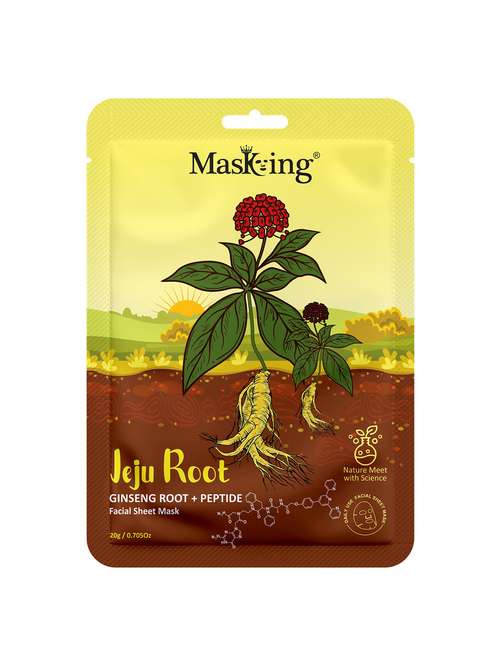 masking ginseng root + peptide jeju facial sheet mask for skin hydration (pack of 1) - 21645525 - Standard Image - 0