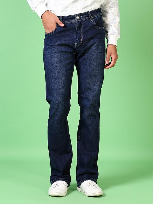 men mid rise plain bootcut jeans - 21645583 -  Standard Image - 0