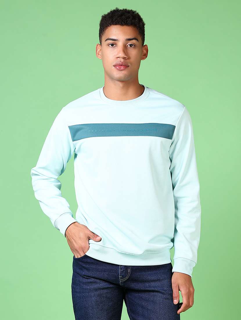 men color block long sleeve sweatshirt