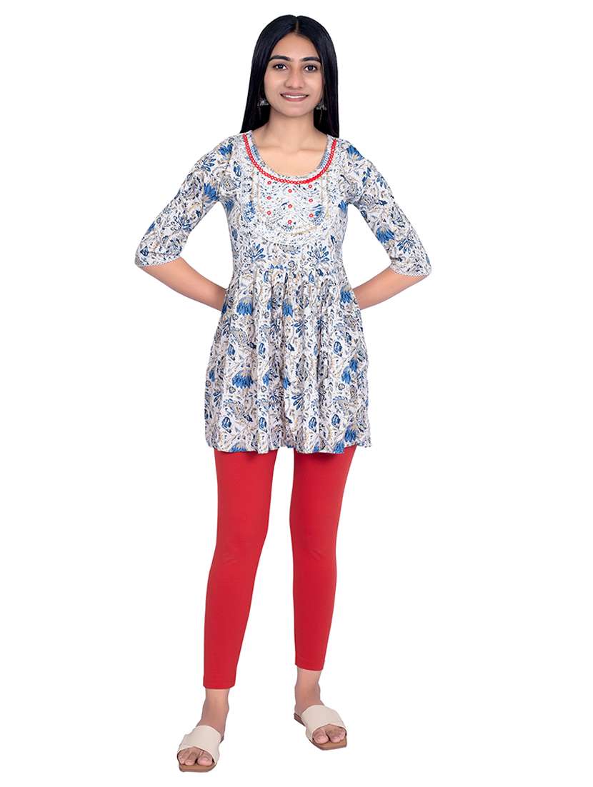 women plain ankle length mid rise leggings - 21645749 -  Standard Image - 3