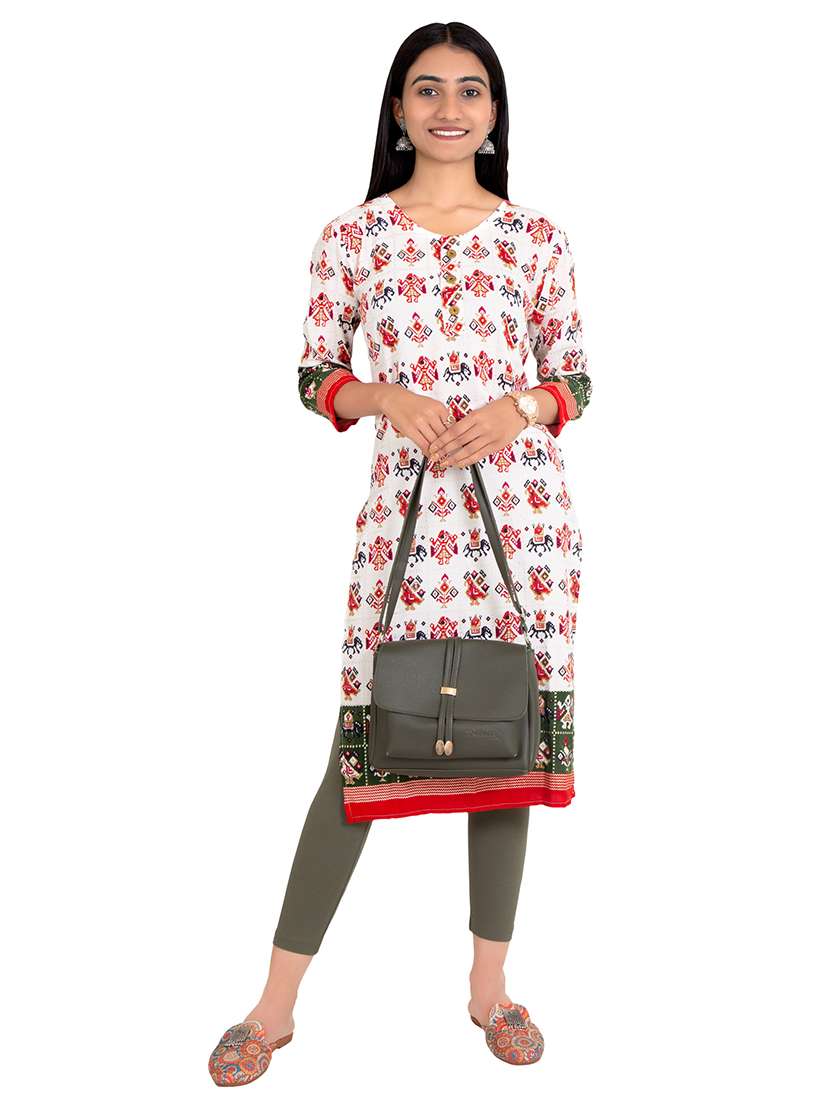 women plain ankle length mid rise leggings - 21645755 -  Standard Image - 3