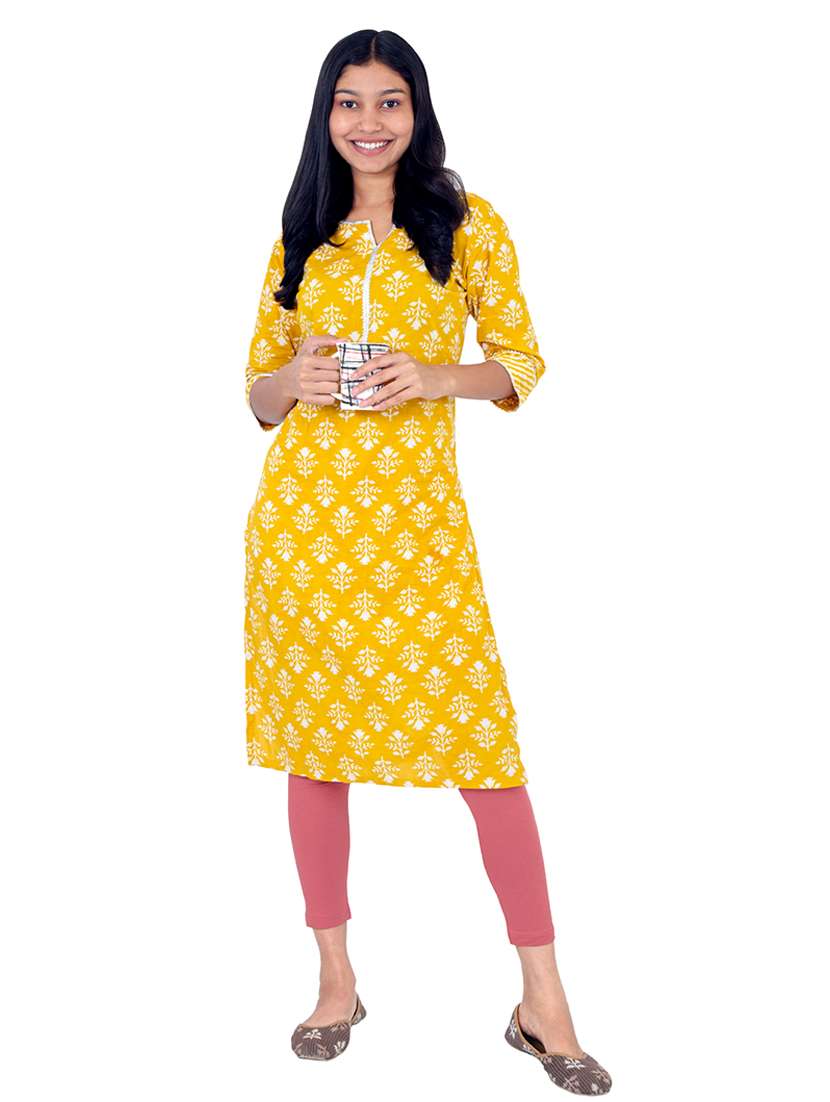 women plain ankle length mid rise leggings - 21645773 -  Standard Image - 3