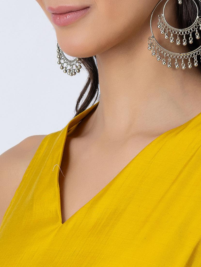 women color block v neck asymmetric kurta - 21645815 - Standard Image - 5