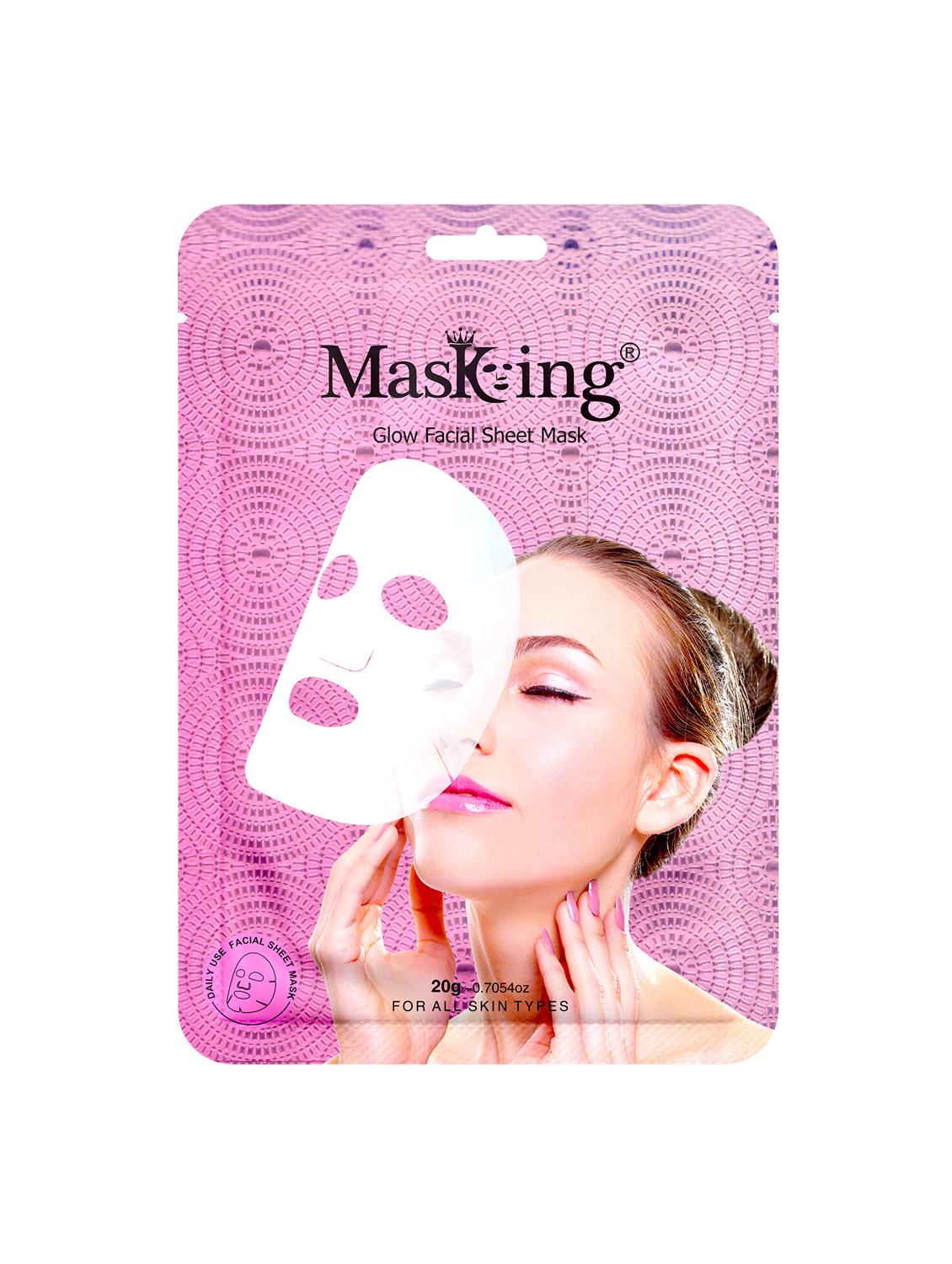 masking glow facial sheet mask for skin hydration (pack of 1) - 21645845 -  Zoom Image - 0