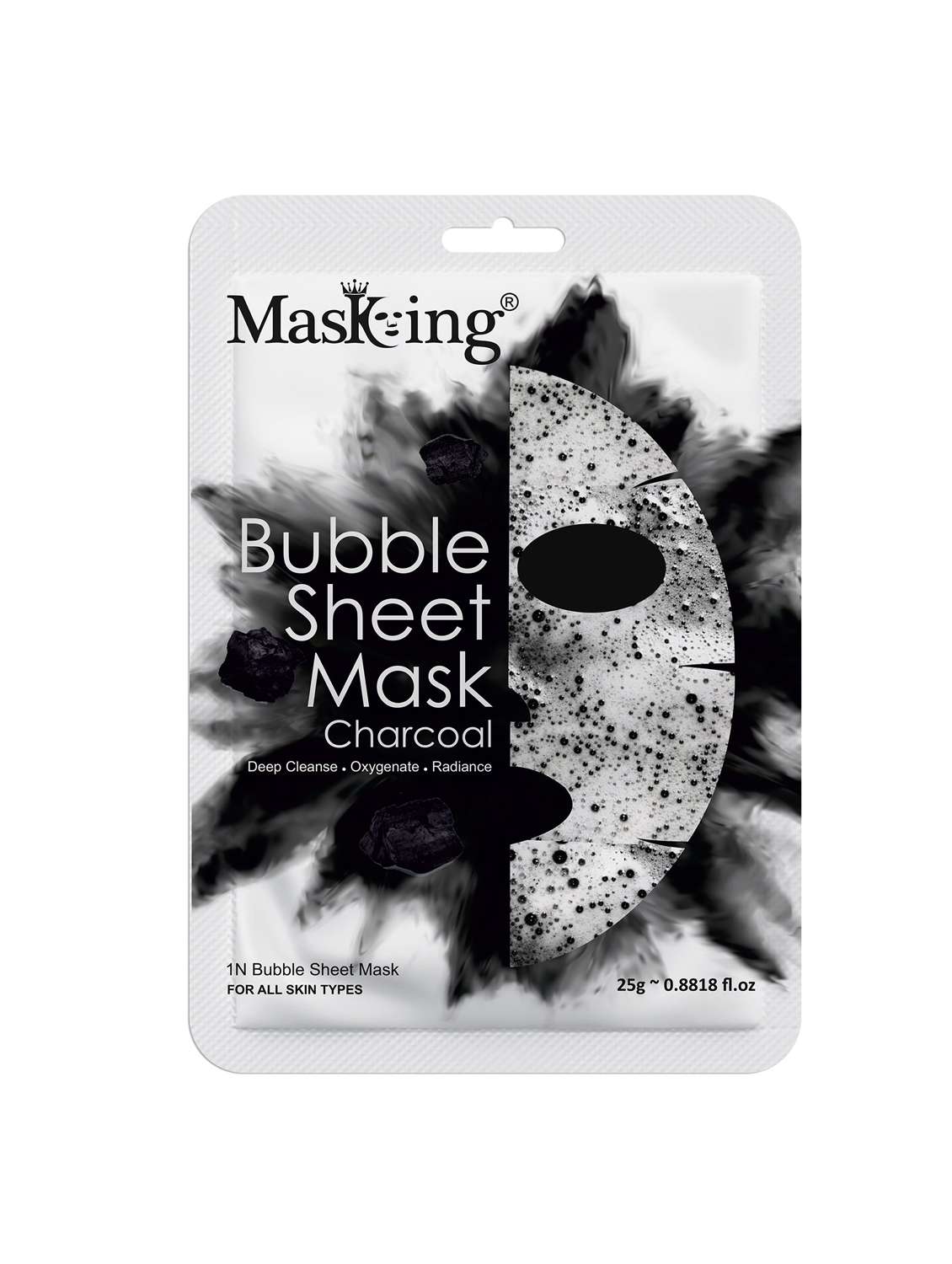 masking skin deep cleansing, anti-pollution, bubble sheet mask (pack of 1)