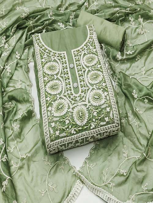 women embroidered 3-piece unstitched dress material  - 21645878 -  Standard Image - 0