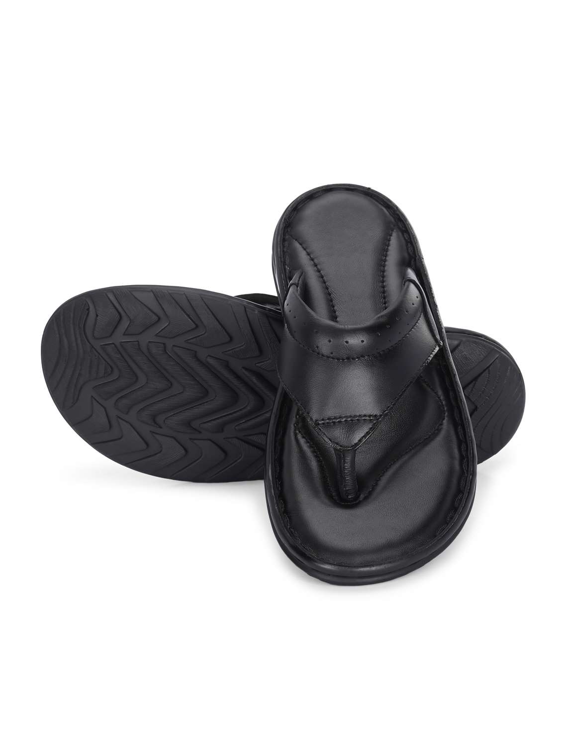 men solid slip on casual sandal - 21645989 -  Standard Image - 3