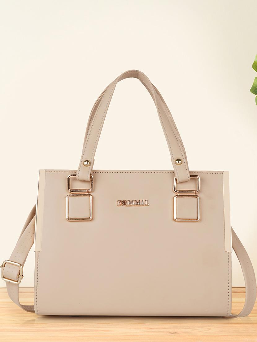 cream leatherette (pu) handbag - 21645994 -  Zoom Image - 0