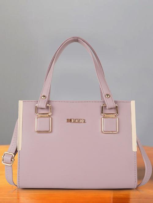 mauve leatherette (pu) handbag - 21645997 - Standard Image - 0