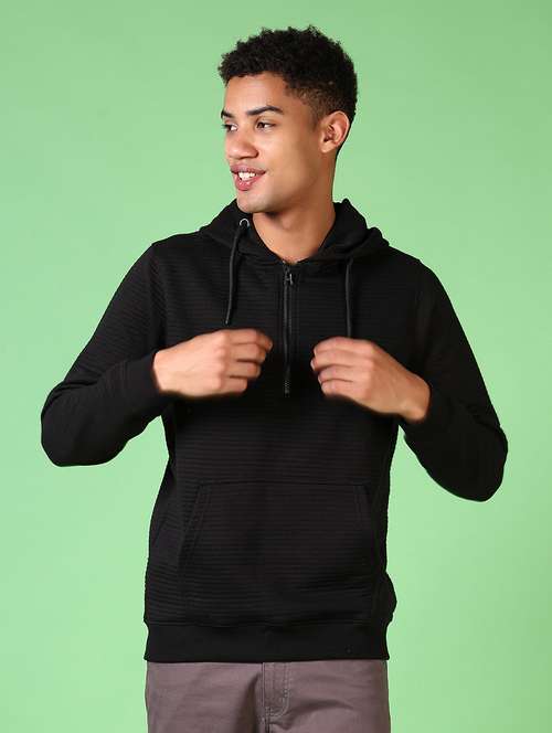 men black solid long sleeve sweatshirt - 21646002 -  Standard Image - 0