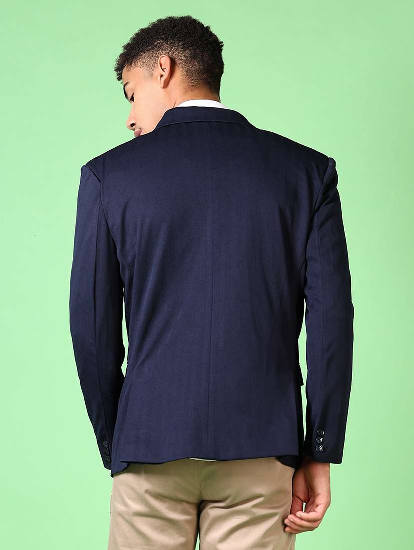 men long sleeves striped single breasted casual blazer - 21646055 -  Standard Image - 3