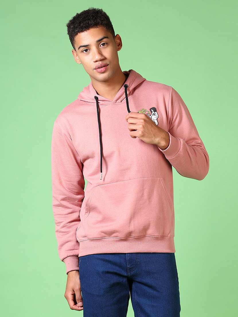 men long sleeves front & back print sweatshirt