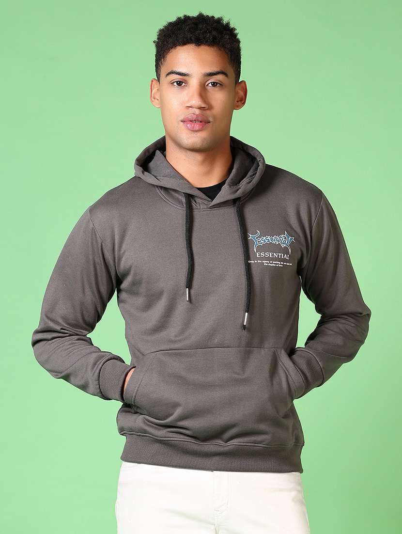 men long sleeves front & back print sweatshirt