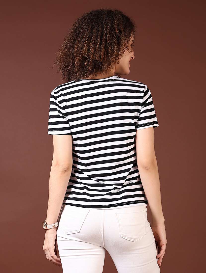 women striped short sleeves t-shirt - 21646088 -  Standard Image - 3
