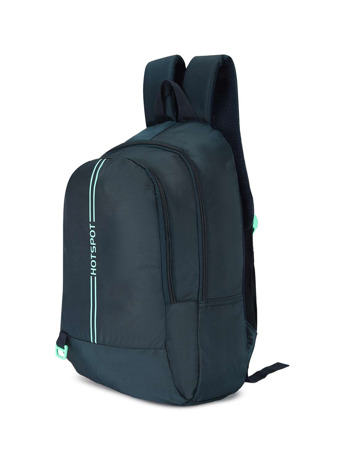 men solid teal polyester regular backpack - 21646498 - Standard Image - 3