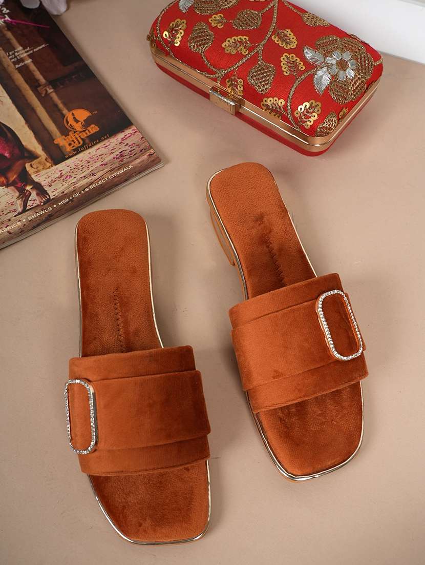women tan slip on sandal - 21646531 - Zoom Image - 0