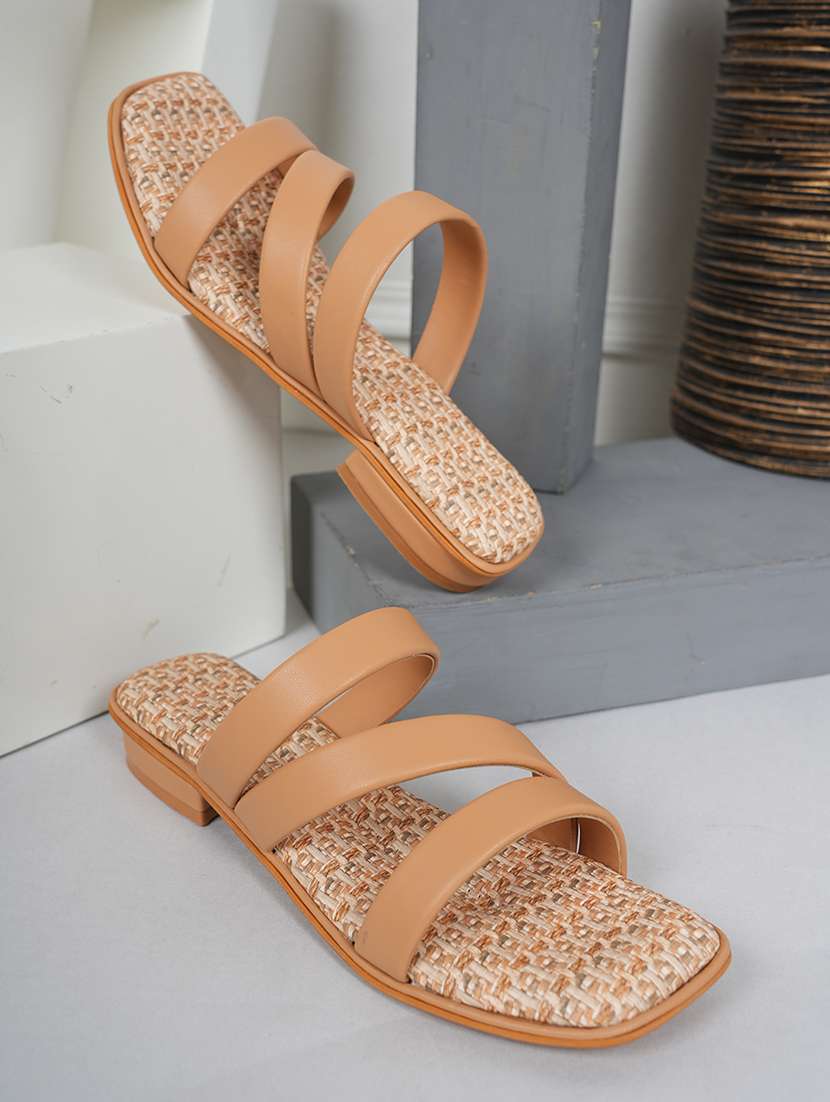 women beige slip on sandal - 21646545 - Zoom Image - 0