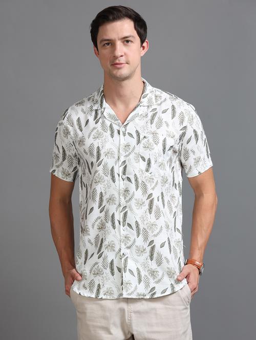 men printed short sleeves casual shirt - 21646682 - Standard Image - 0