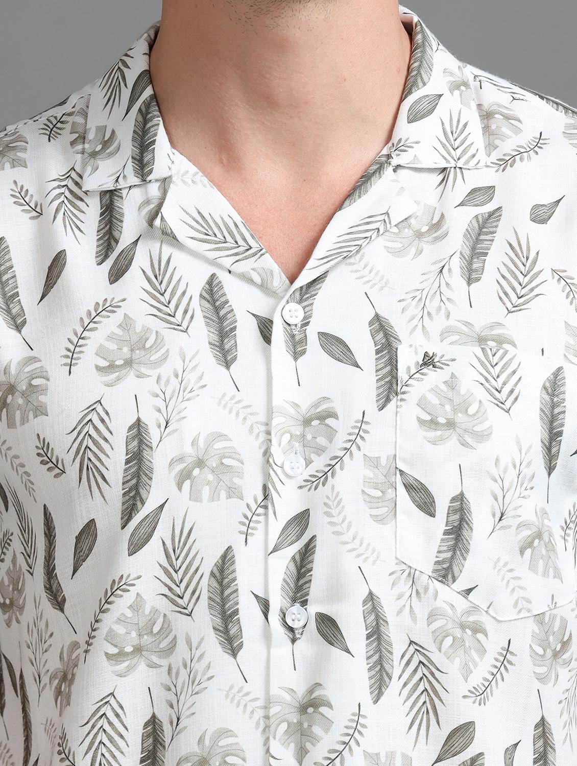 men printed short sleeves casual shirt - 21646682 - Standard Image - 5