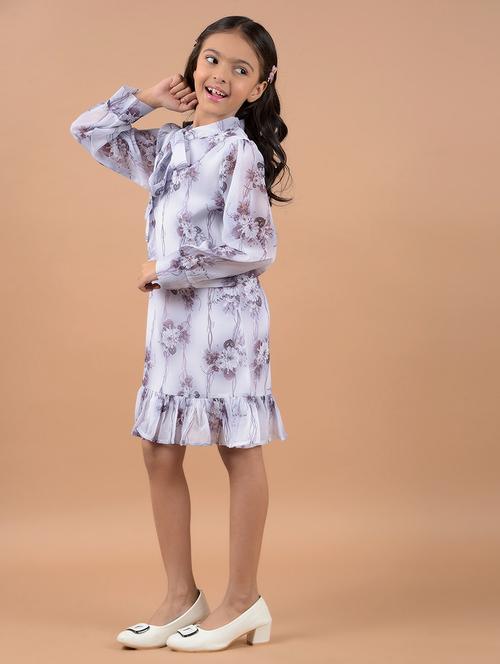 girls florals fit & flare dress - 21646729 -  Standard Image - 0