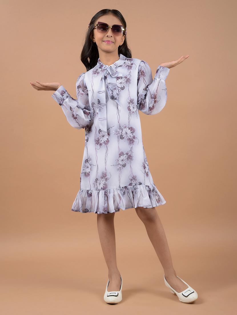 girls florals fit & flare dress - 21646729 - Standard Image - 5