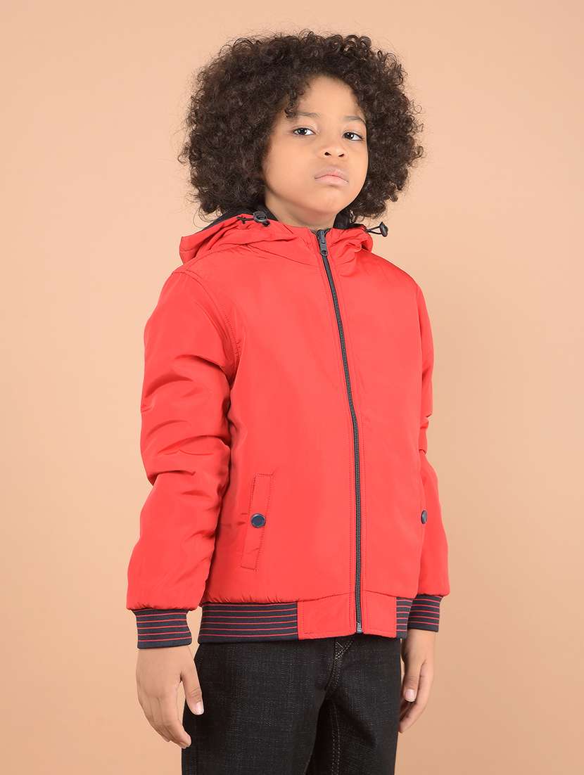 boys solid long sleeves reversible jacket - 21646745 -  Standard Image - 3