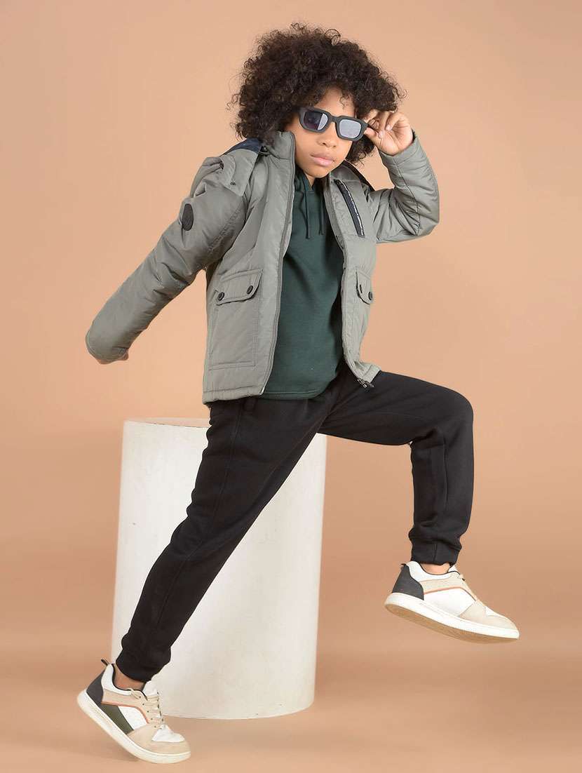 boys solid long sleeve quilted jacket - 21646748 -  Standard Image - 5