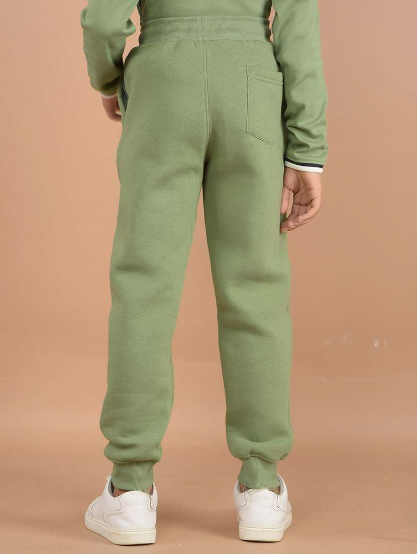 boys green solid jogger - 21646754 -  Standard Image - 3