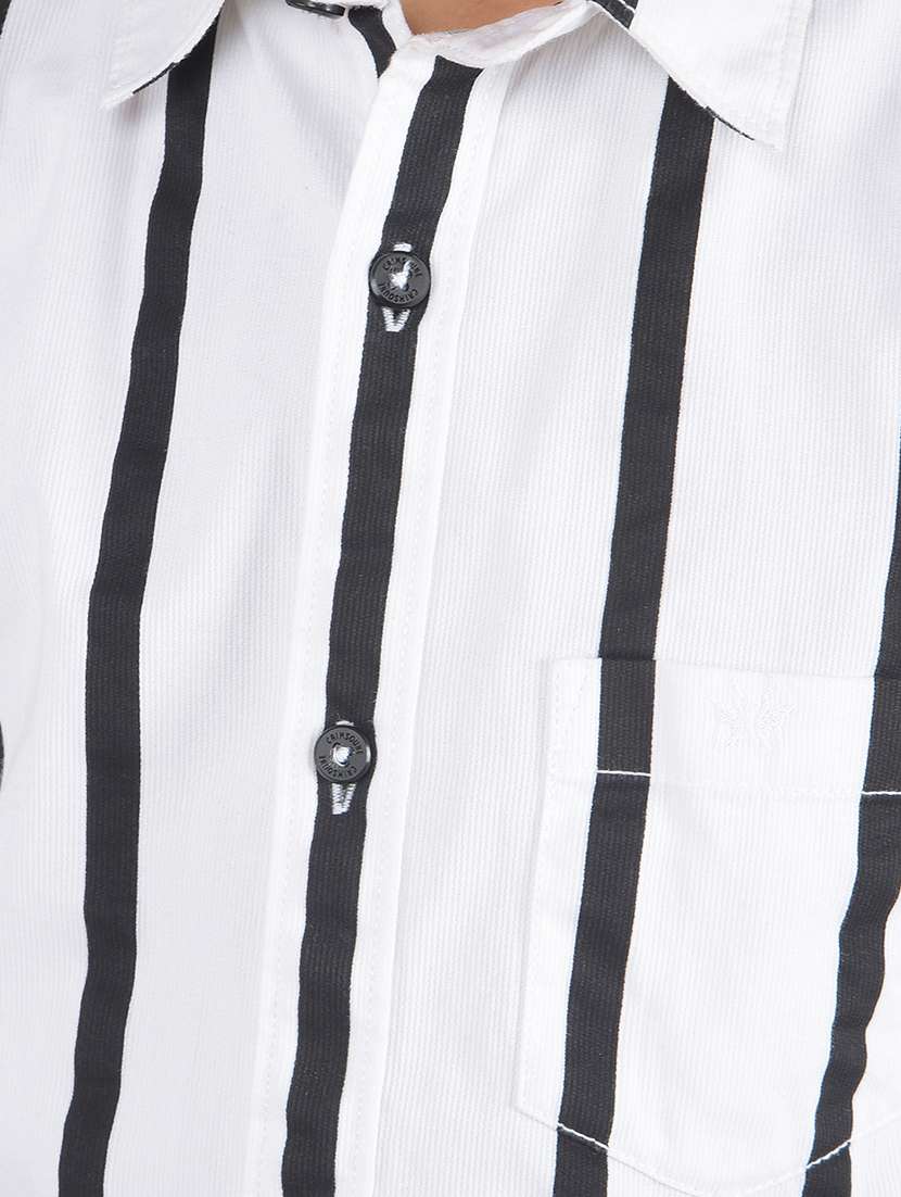 boys white stripes long sleeve shirts - 21646757 -  Standard Image - 5