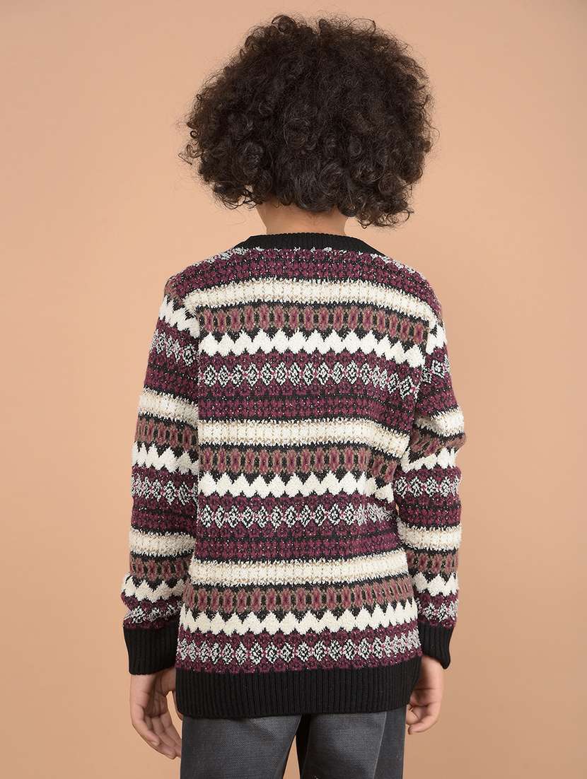 boys self design long sleeve sweaters - 21646764 - Standard Image - 3