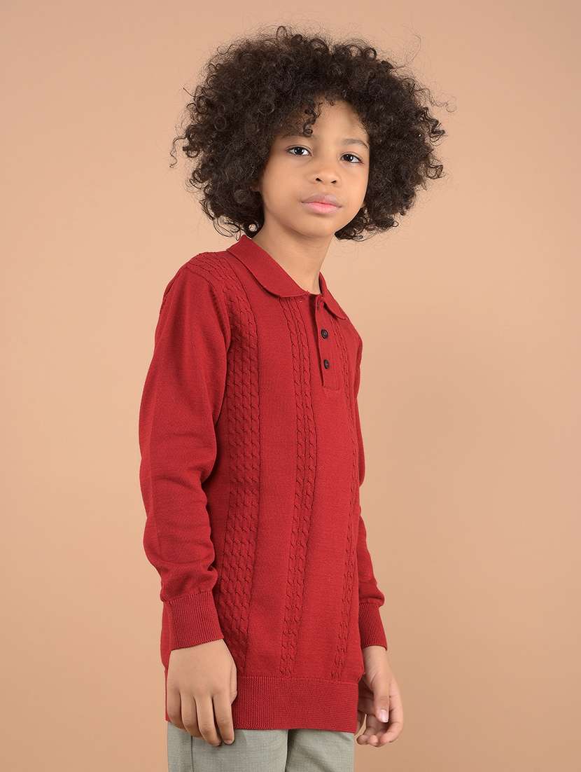 boys solids long sleeve sweaters