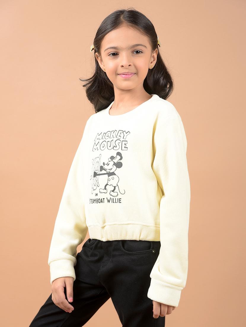 girls front print long sleeves sweatshirts - 21646767 - Zoom Image - 0