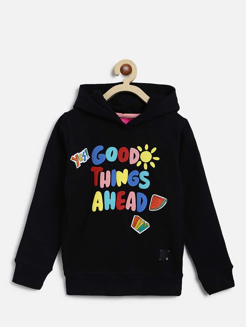 kids long sleeves front print sweatshirt