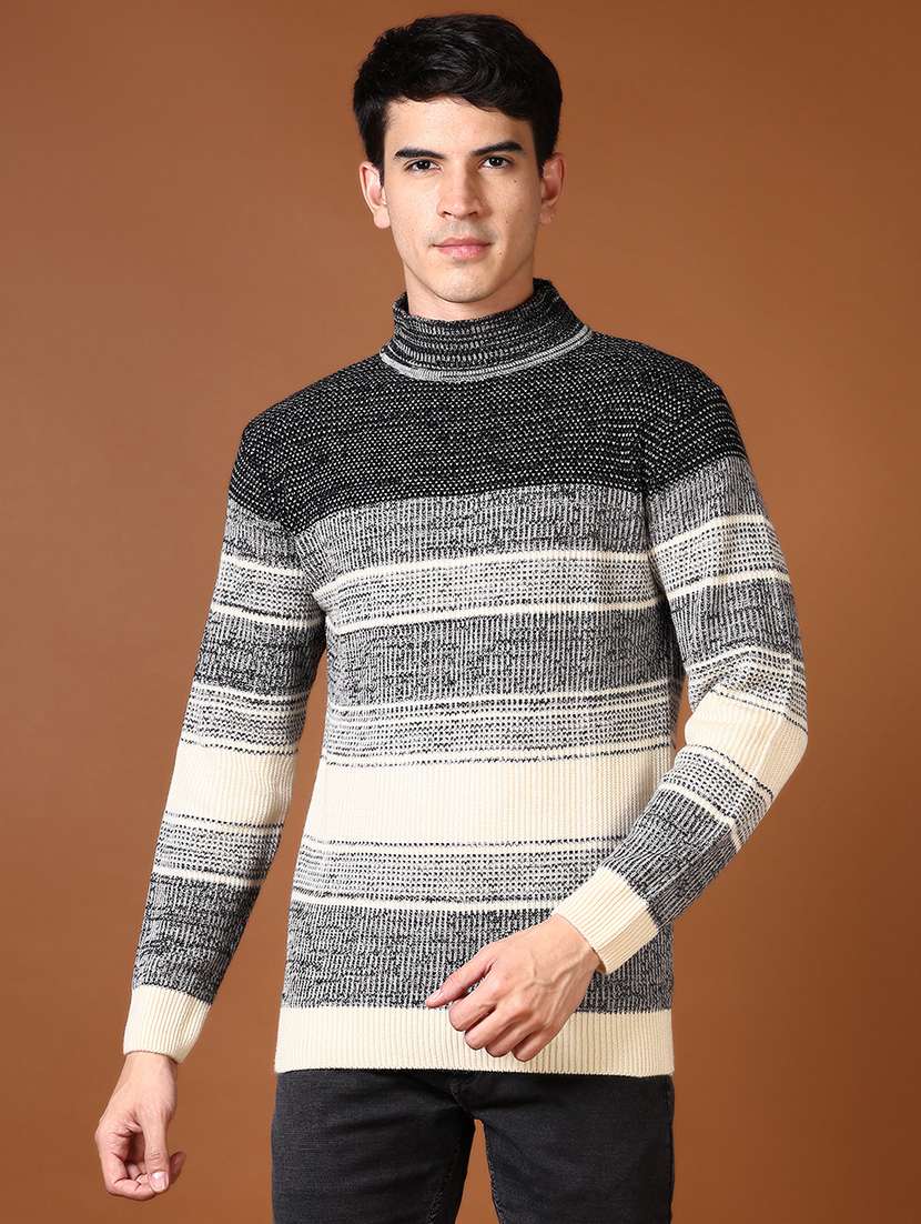 men self design long sleeve pullover - 21646893 -  Zoom Image - 0