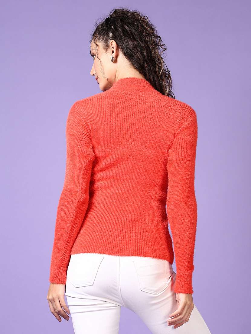 women solid long sleeves pullover - 21646904 -  Standard Image - 3