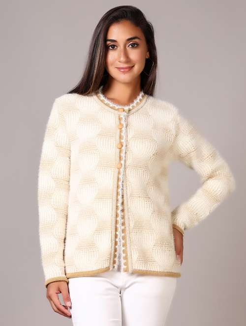 women self designed long sleeve cardigan - 21646908 -  Standard Image - 0