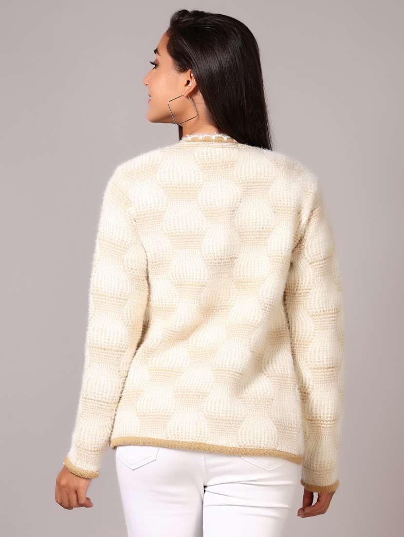 women self designed long sleeve cardigan - 21646908 -  Standard Image - 3