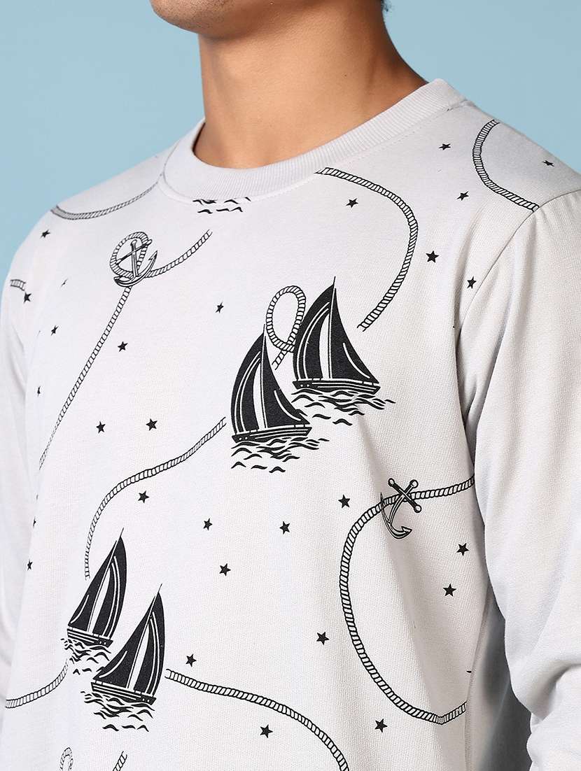 men long sleeves printed sweatshirt - 21646911 -  Standard Image - 5