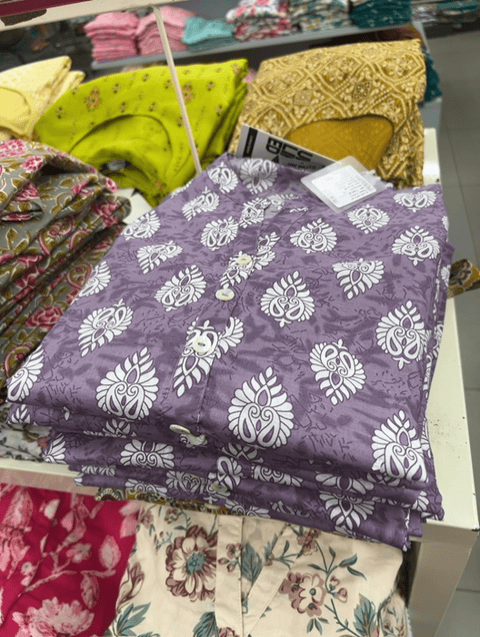 purple cambric kurta - 21646917 - Standard Image - 0