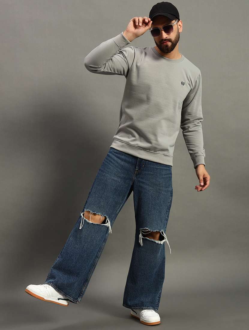 men solid regular fit sweatshirt - 21647112 -  Standard Image - 3