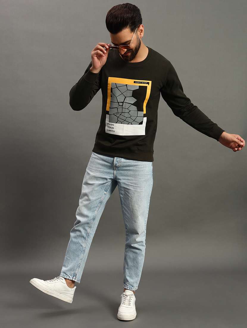 men front print regular fit sweatshirt - 21647114 -  Standard Image - 3