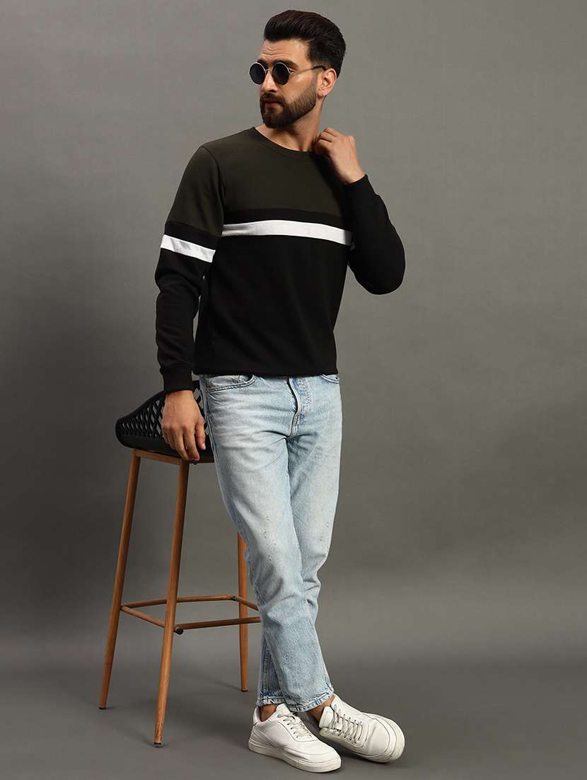 men color block regular fit sweatshirt - 21647117 -  Standard Image - 3