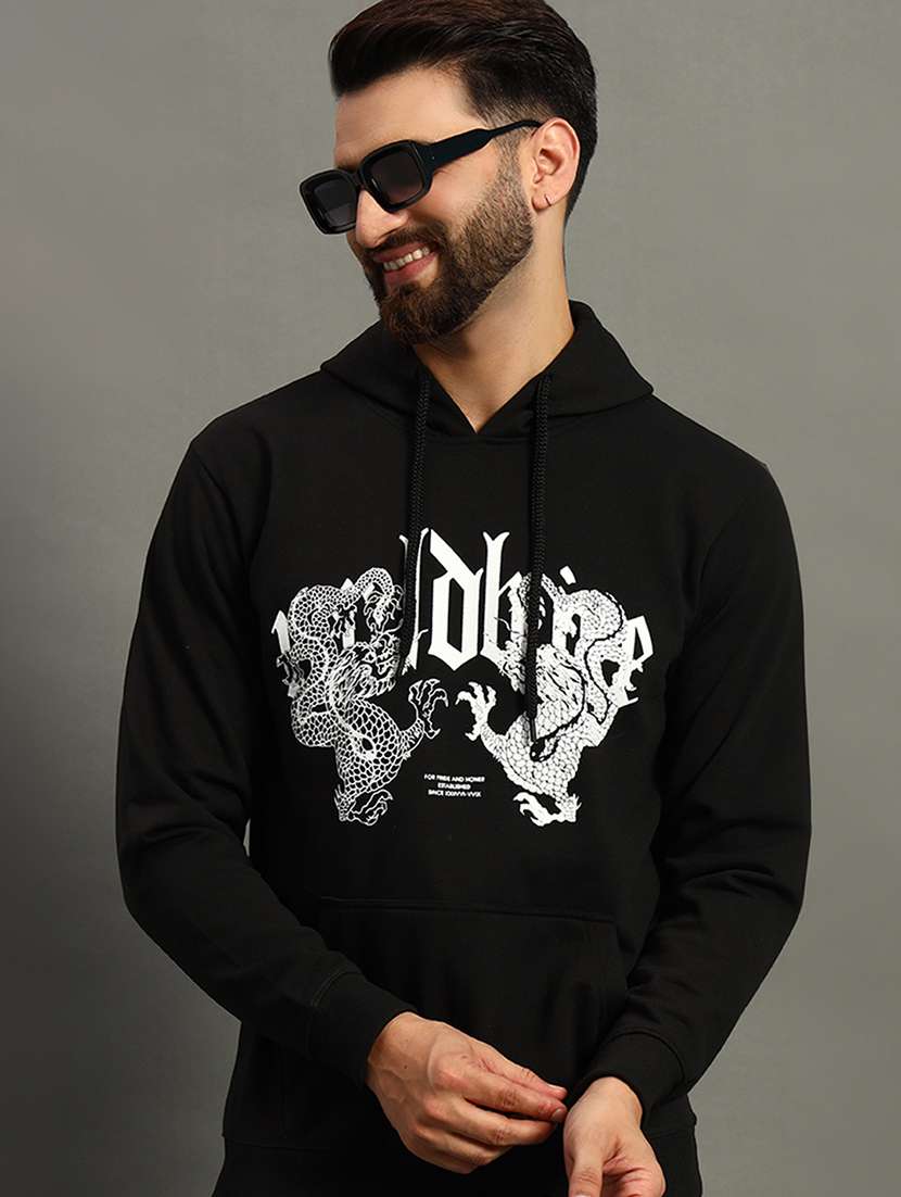 men front print regular fit sweatshirt
