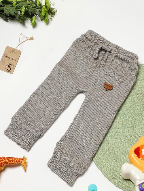 girls grey solid casual trouser - 21647185 - Standard Image - 0