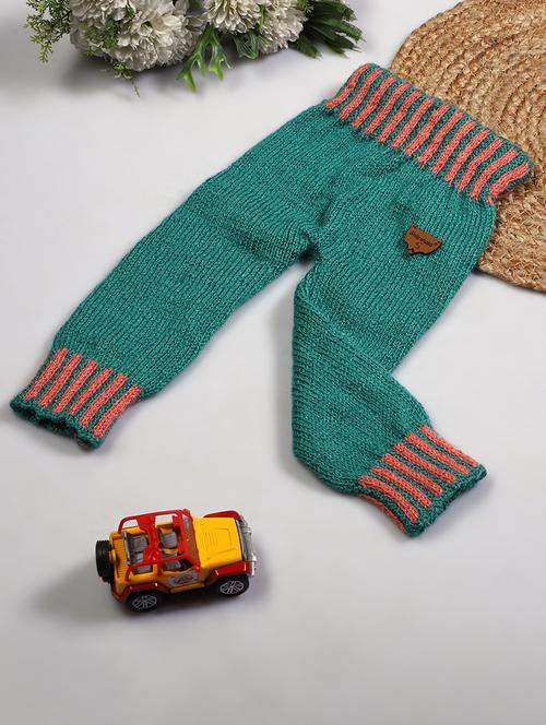 girls green solids casual trouser - 21647194 - Standard Image - 0