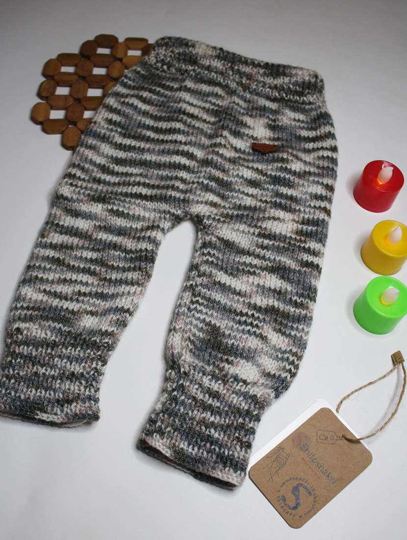 girls multi color solid casual trouser