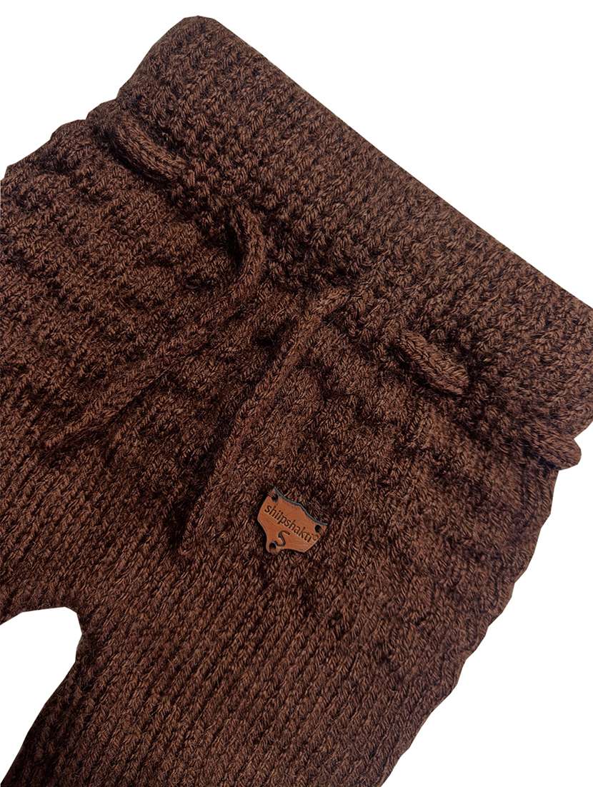 girls brown solid casual trouser - 21647199 -  Standard Image - 3